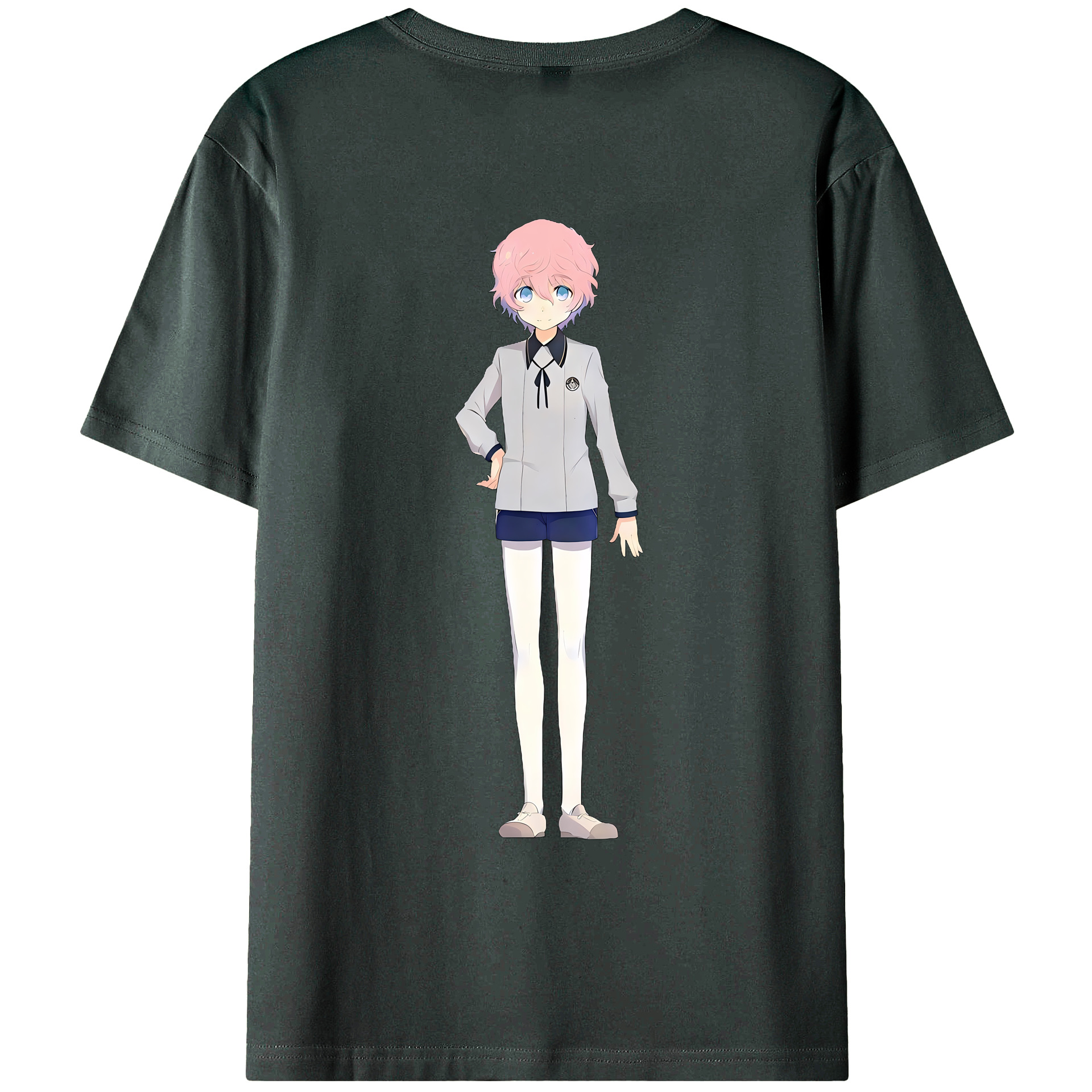 （画像用） 刀剣乱舞 Touken Ranbu 綿100％ メンズ半袖Tシャツ（バックプリント） 通気性